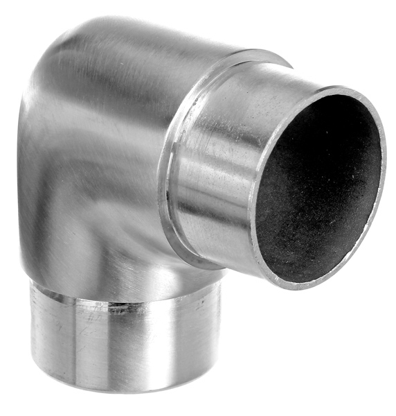 Rohrsteckwinkel V2A 90°, abgerundet, für Rohr 33,7x2,0mm