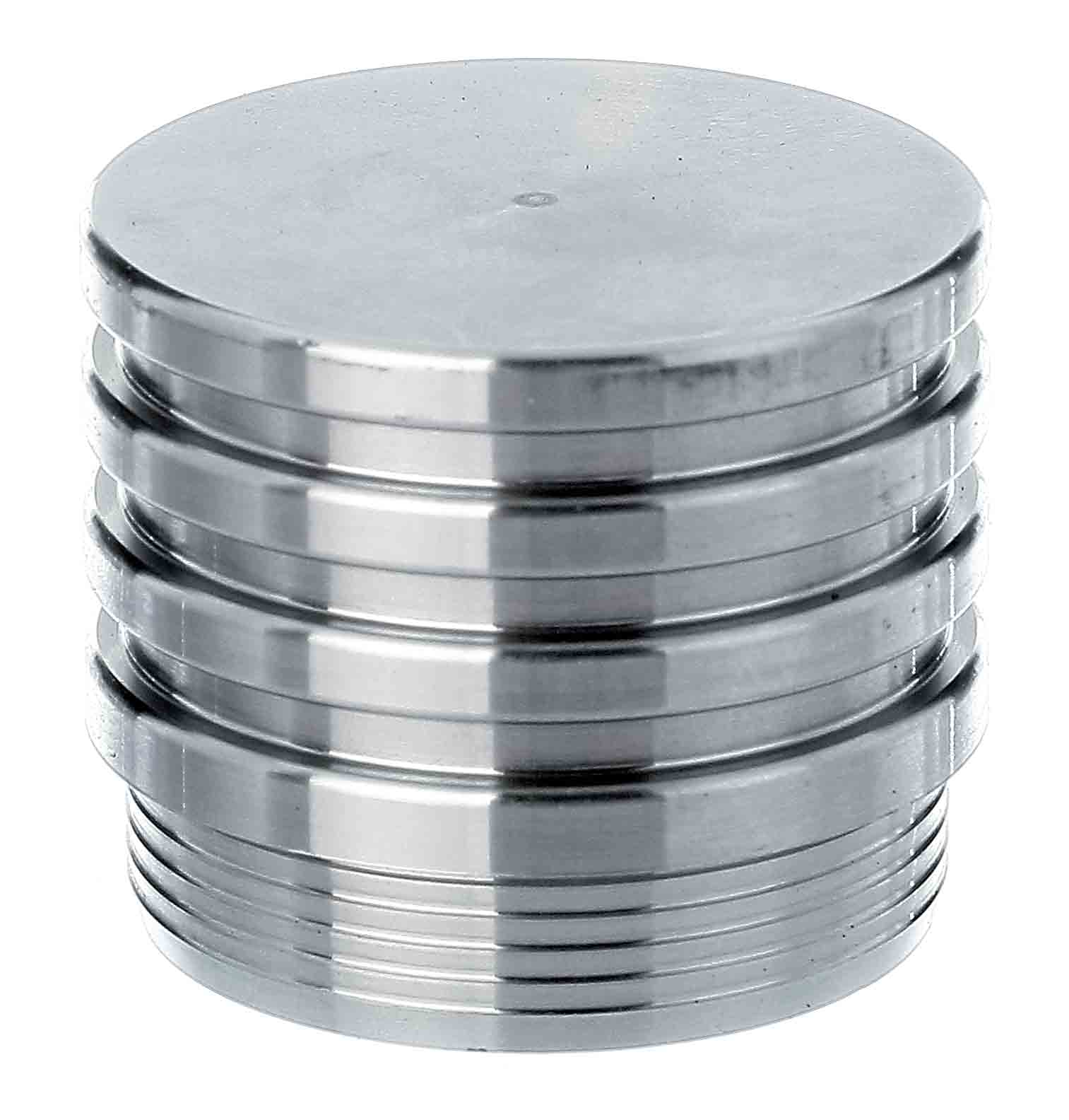 Endkappe V2A mit Rillen, für Rohr 42,4x2,0mm