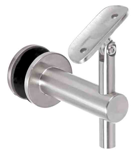 *Handlaufträger mit Handlaufstütze flexibel f.Glas