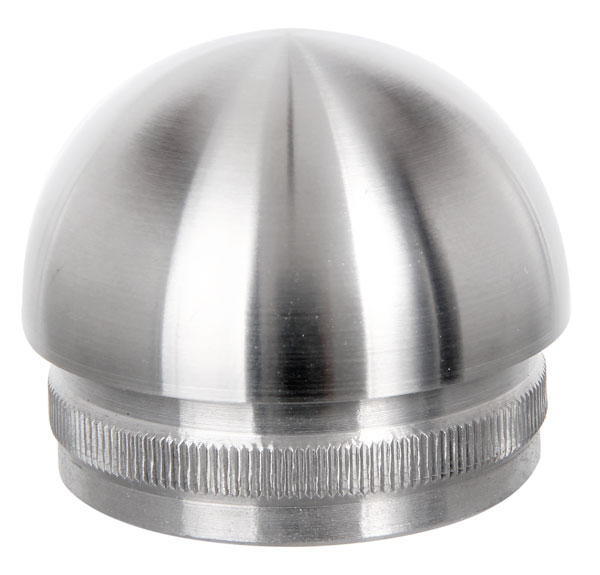 Endkappe V2A, hohl/gegossen, rund, für Rohr 33,7x2,0mm