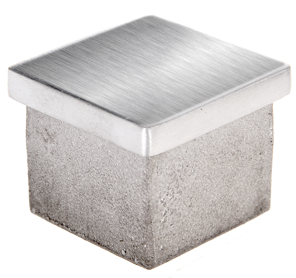 Endkappe V2A, hohl/gegossen, für Rohr 30x30x2mm
