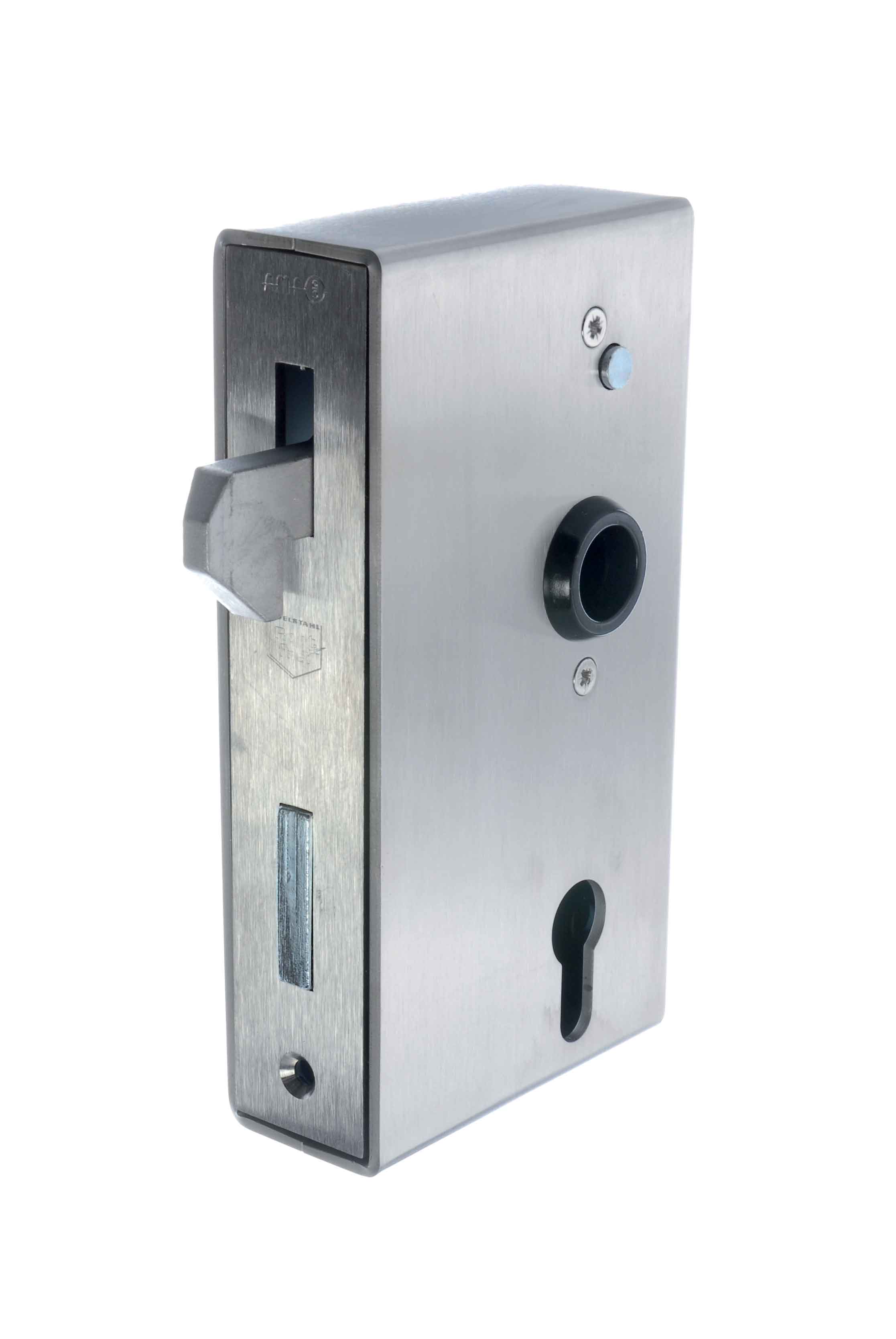 Schiebetorschloss + Kasten V2A von AMF, Breite 40mm, Dorn 60
