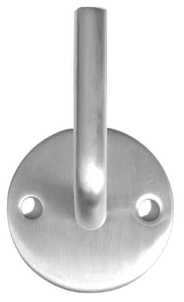 Handlaufträger V2A, 2-Loch-Ronde 80x5mm, zum Anschweißen