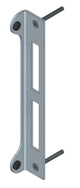 Anschlagsblech V2A mit Schraubbefestigung, für 30mm