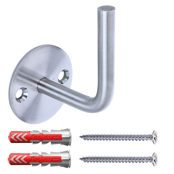 Handlaufträger-Set V2A, 2-Loch-Ronde 70x4mm, zum Anschweißen