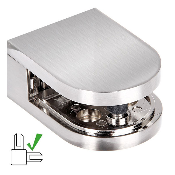 Glasklemme VA-Finish Mod. 02, Anschluss flach