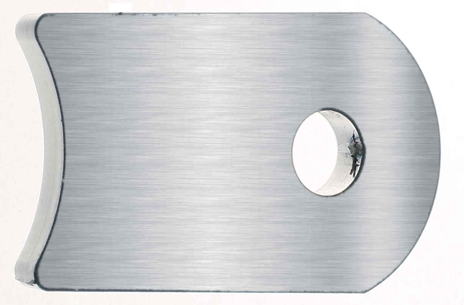 Anschweißlasche V2A geschliffen, 50x30mm, Lochung 9mm