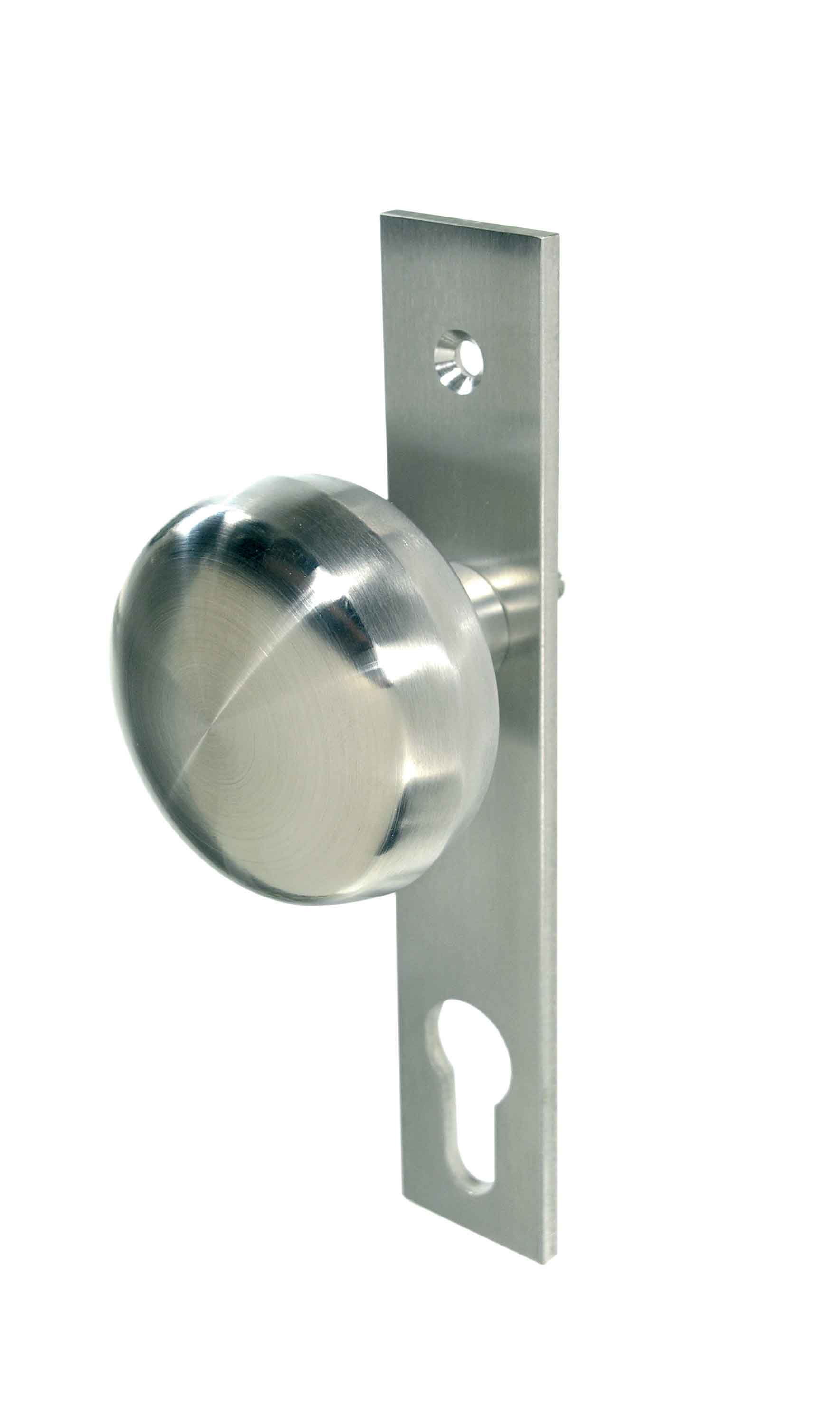 gerader Türknopf V2A, auf Kurzschild