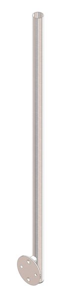 Rundpfosten V2A für seitliche Montage - ohne Bohrungen