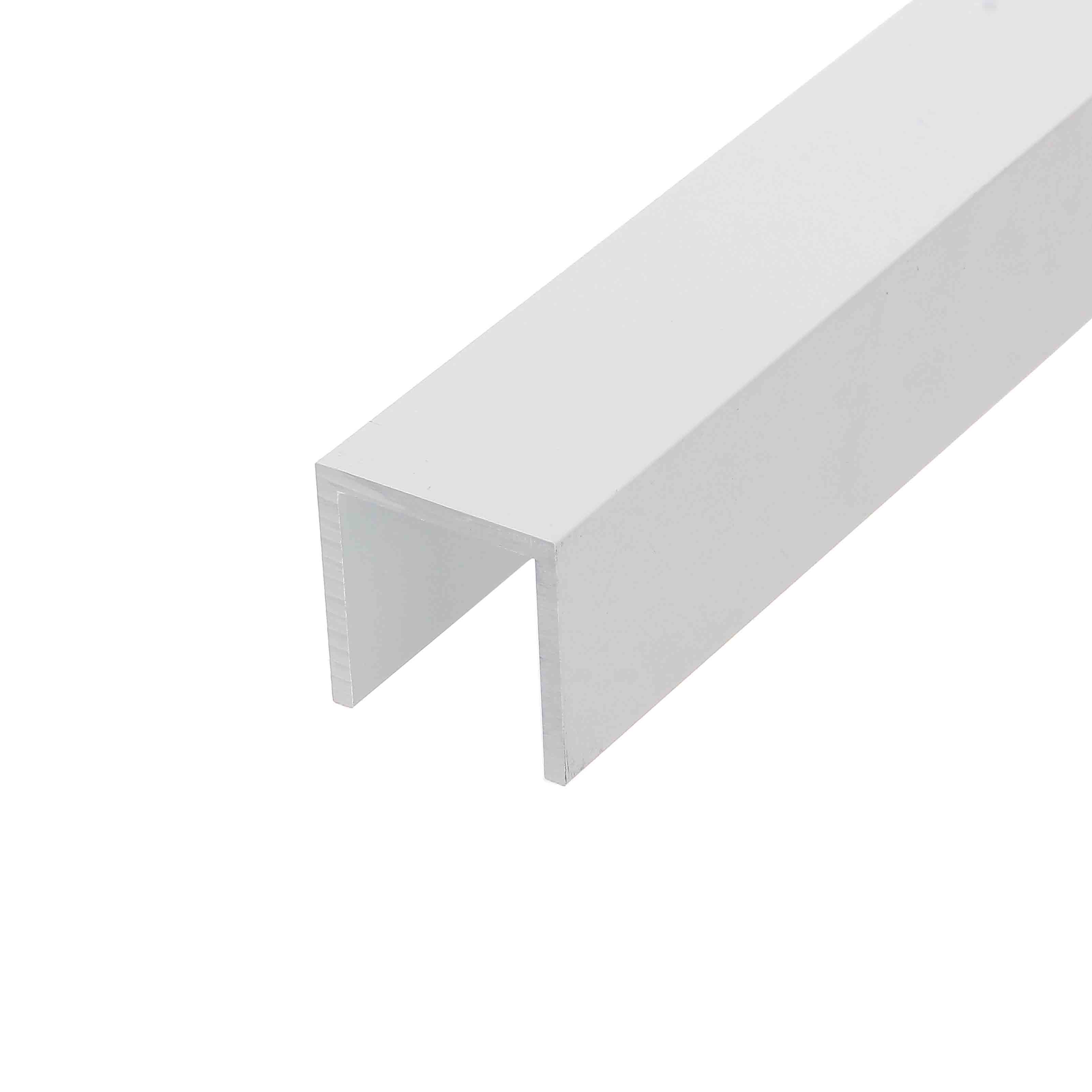 Aluminium U-Profil Schiene Weiß RAL 9016 25x25x25x2mm 2000mm WeißRAL9016 