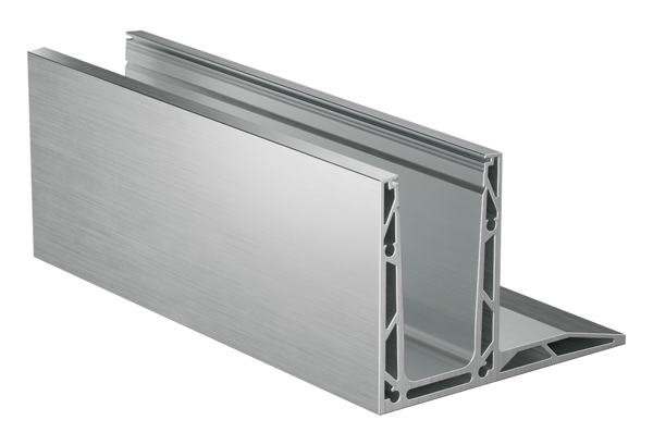 Trans Level 3620 Glasprofil natur eloxiert, 1,0kN, für Bodenmontage, Länge 5000mm