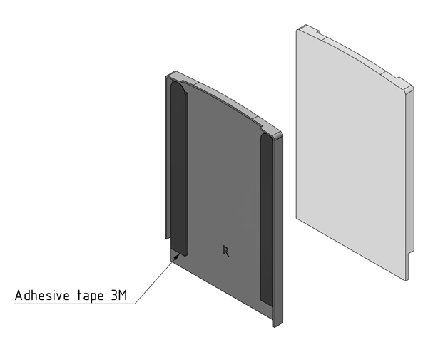 Trans Level 3620 Endkappe rechts, natur eloxiert