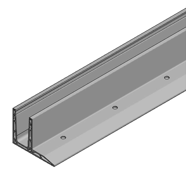 Trans Level 3620 Glasprofil unbehandelt, 1,0kN, für Bodenmontage, Länge 5000mm