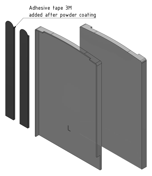 Trans Level 3620 Endkappe links, unbehandelt