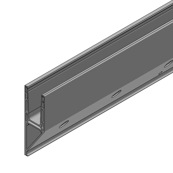 Trans Level 3621 Glasprofil natur eloxiert, 1,0kN, für Seitenmontage, Länge 5000mm