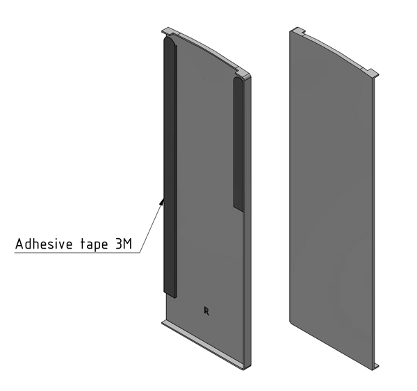Trans Level 3621 Endkappe rechts, natur eloxiert, Verwendung ohne Abdeckleiste
