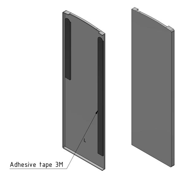 Trans Level 3621 Endkappe links, natur eloxiert, Verwendung mit Abdeckleiste