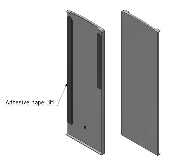 Trans Level 3621 Endkappe rechts, natur eloxiert, Verwendung mit Abdeckleiste