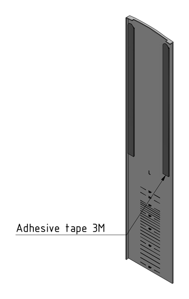 Trans Level 3621 Endkappe links, natur eloxiert, Verwendung mit Abdeckleiste - für Treppen