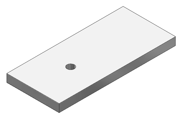 Trans Level-Distanzstück, unbehandelt, passend für Profile Typ 3621