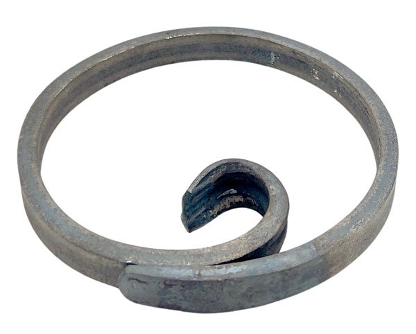 Zierelement eingerollt, glatt, Mat. 12x6mm
