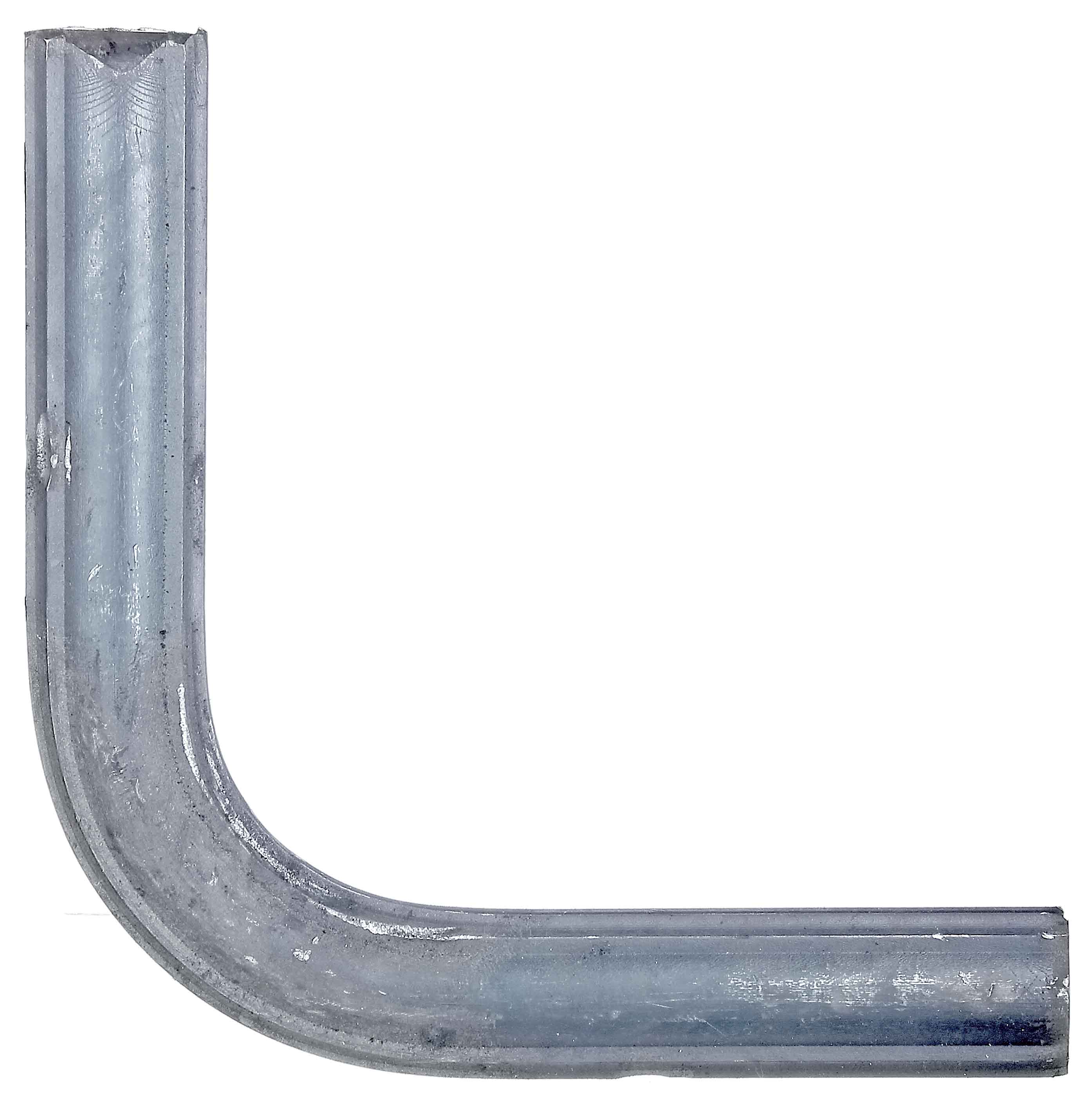 Krümmling 90°, Profil 50x15mm, gewölbt + gekerbt