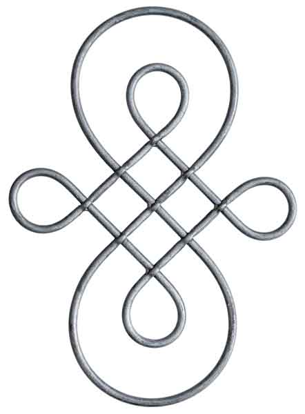 Zierelement für Zaunfeld, 400x550mm, Material Ø 12mm