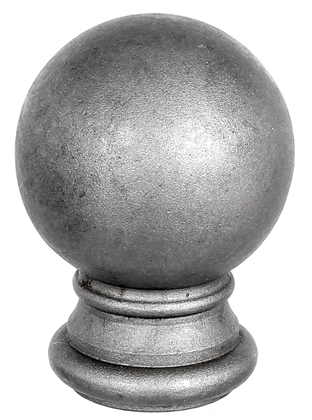 Aufsatzkugel aus Schmiedeguss, 55mm, Ansatz Ø 43mm, massiv