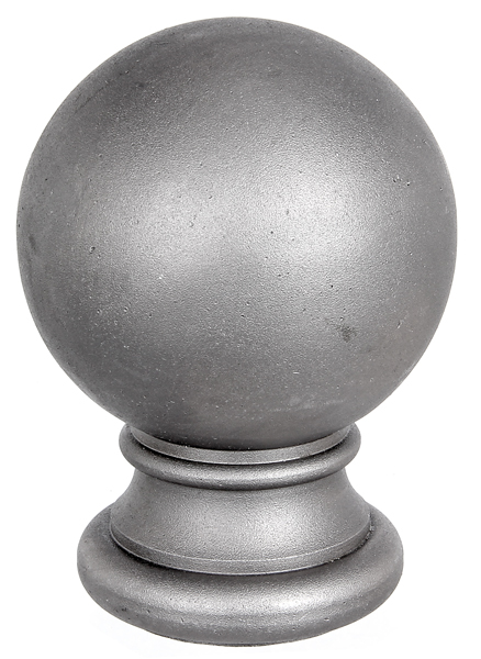Aufsatzkugel aus Schmiedeguss 90mm, Ansatz Ø 70mm, massiv