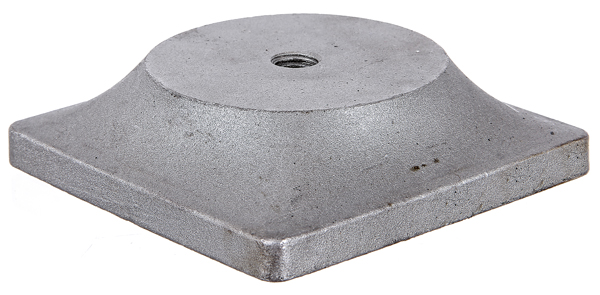 Rohrkappe M12, 102x102mm, Ansatz Ø 70mm