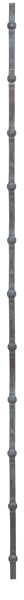 *Traverse 1500mm mit sechseckiger Nietprägung, glatt, mit Kröpfung für 12x12mm