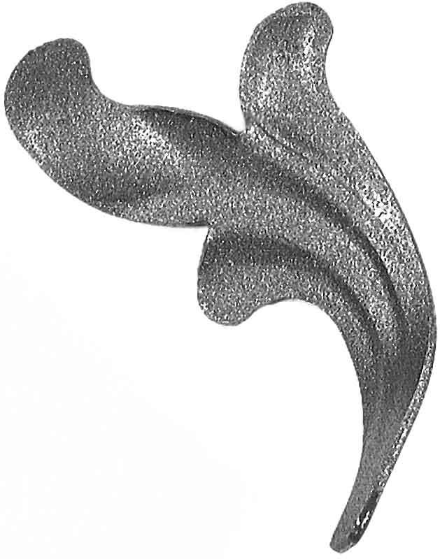 Zierblatt, Modell 3, 47x80mm, Ausrichtung links