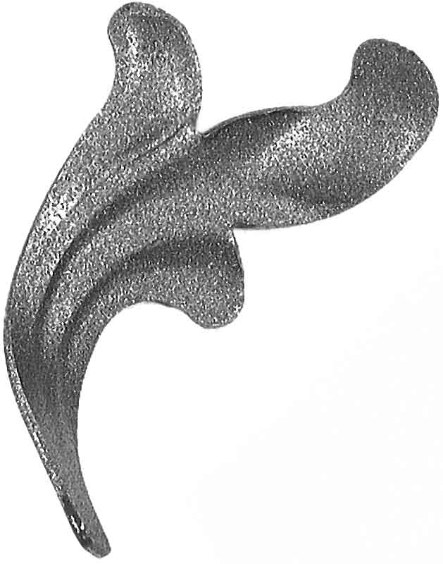 Zierblatt, Modell 3, 47x80mm, Ausrichtung rechts
