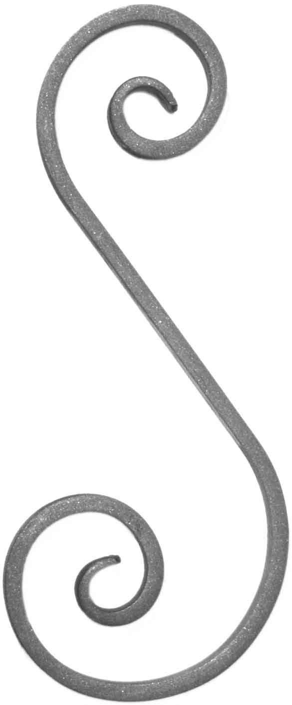 Asymmetrischer S-Bogen, aus Flachmaterial 16x8mm, 65/110x220mm