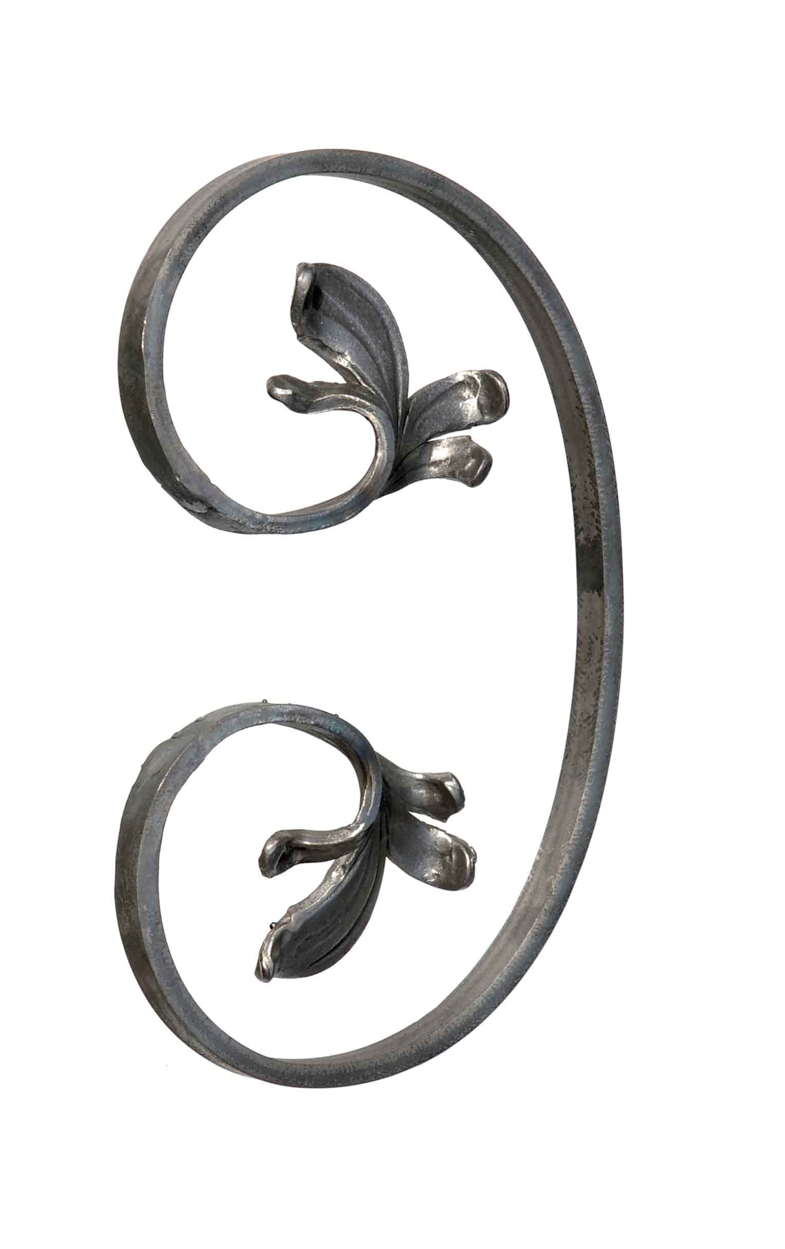 Symmetrischer Barock-C-Bogen, aus Flachmaterial 12x5mm glatt, 115x190mm