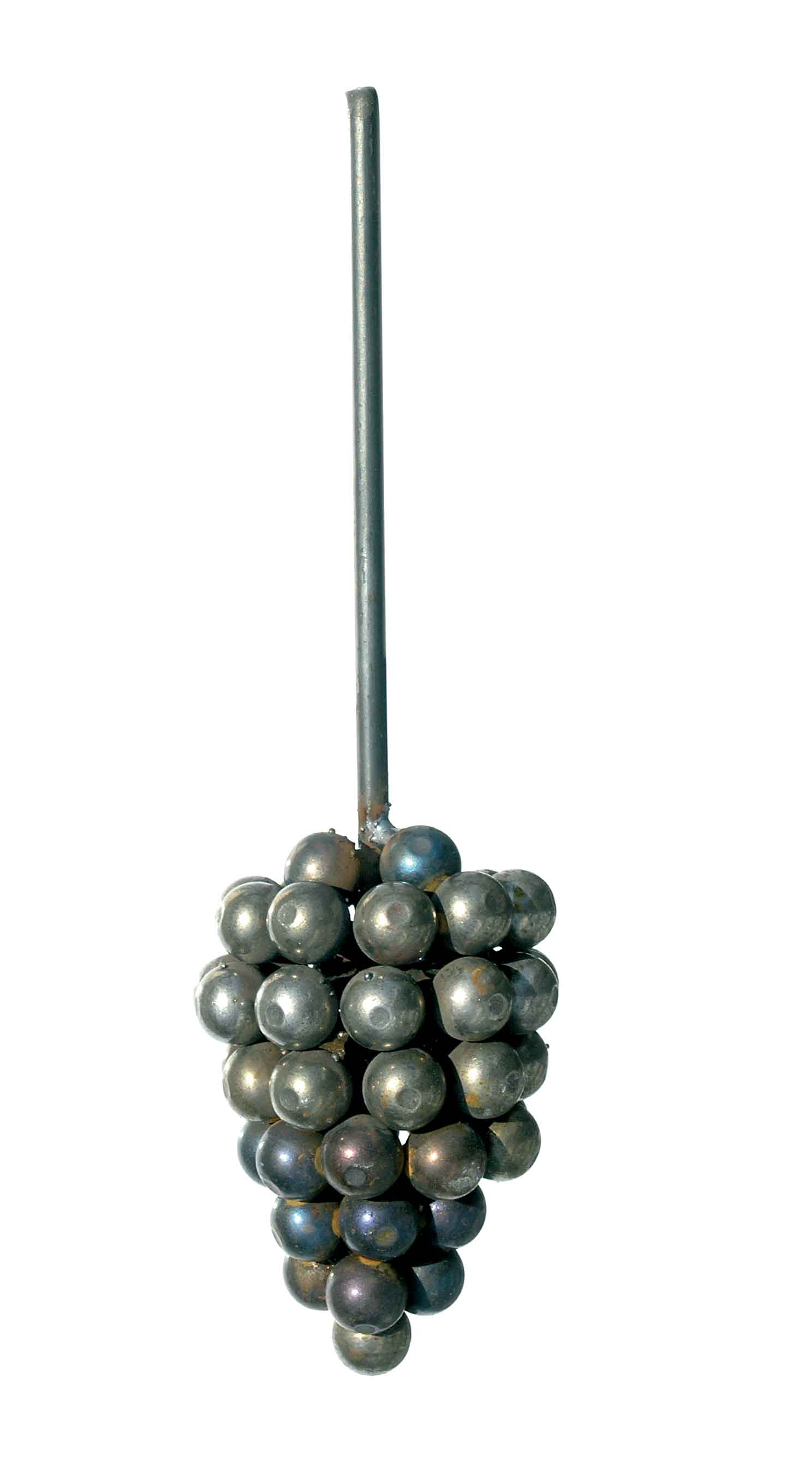 Weintraube aus Stahl roh, groß, 80x100mm