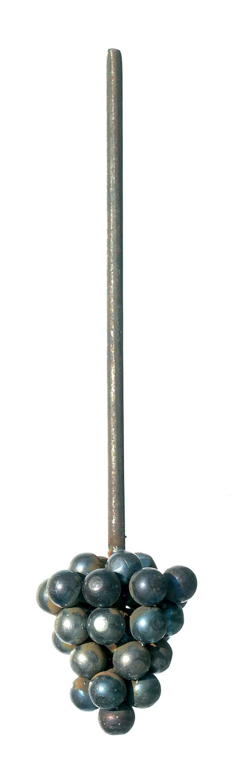 Weintraube aus Stahl roh, klein, 50x65mm