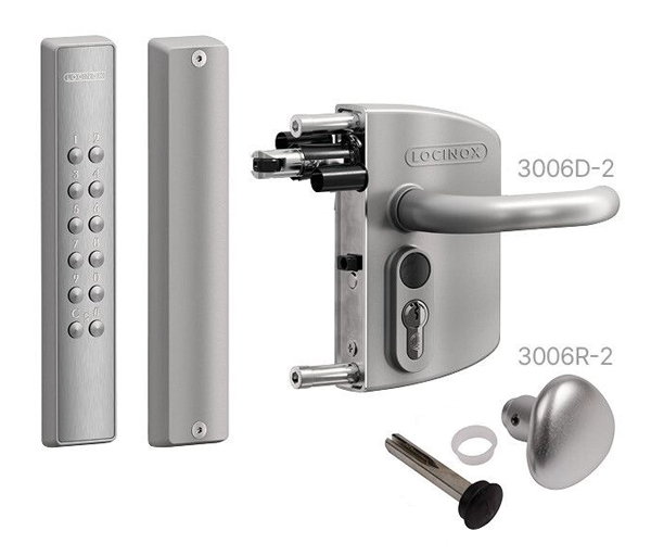 Aufbau-Codeschloss VOLTA, SILV, einseitig für 40mm - mit Knauf