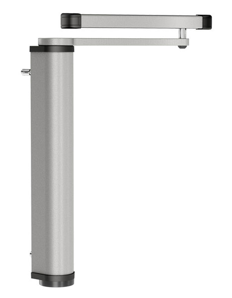 Motorisierter Torschließer VENUS-S mit Gleitarm, 90°, silber, bis 100kg/1,4m