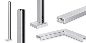 Aluminium-Pfosten,montagefertig